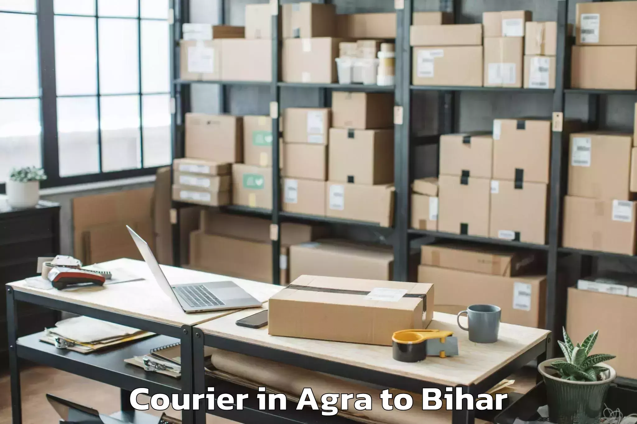 Easy Agra to Harsidhi Pakariya Courier Booking